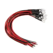 20Pcs 5mm Pre-Wired Diffused LED Diodes Light 20mA DC 3-6V Pink