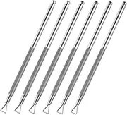 AUTSUPPL 6pcs Stainless Steel Nail Tools Set Cuticle Remover Gel Nail Remover Triangle Pusher