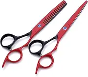 Shears for Hair Cutting 4-Color Steel Barber Scissors, 6-inch Barber Scissors, Hairdressing Scissors, Thinning Scissors, Flat Scissors Hair Cutting Kit