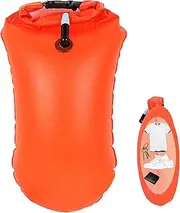 Tow Floats, Inflatable Swim Buoy Swim Buoy Tow Float Dry Bag Swim Safety Float Waterproof Bag Tow Air Float Suit for Open Water Swimming Sports Orange