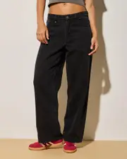[Thrills] Thrills Women's Billie Low Jeans in Aged Black Size 10 10 Aged Black