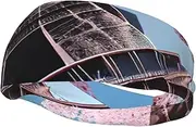 [KPXXAQT] Oil Painting Paris Eiffel Tower Print Style Functionality Sports Sweatband For Men Women Stretchy Breathable Headband