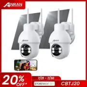 ANRAN 8MP Solar Security Camera Battery Powered Outdoor Wireless CCTV PTZ Camera