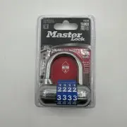 MASTER LOCK 1523D 4-DIGIT COMBINATION PADLOCK,BLUE/WHITE