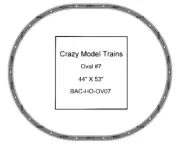 Bachmann E-Z Track HO Scale Oval #07 Basic Train Track Set - 44" X 53"