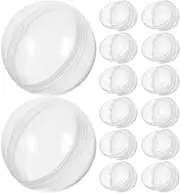 Alipis Clear Plastic Fillable Ornaments Balls 50pcs 38MM DIY Easter Decorative Ball Round Vending Machine Capsules Surprise Toy Containers for Easter Spring Party Favor Prize