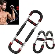 WNOEY Twister Arm Exerciser,Adjustable Spring Workout Bar, Forearm Triceps Chest Enhanced Exercise Strengthener,Portable Home Fitness Equipment