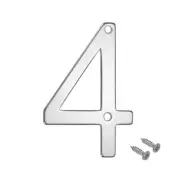 1-Pack House Number, 2 Inch 304 Stainless Steel Mailbox Number [Number 4]