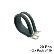 Narva Pipe / Cable Support Clamps - Size 10mm 56480 2 x Pack of 10