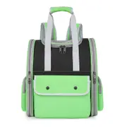 GGP Green Portable Pet Carrier Backpack Spacious, Breathable, And Travel Friendly For Cats And Small Dogs