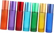 Vaguelly Pcs Ml Frosted Perfume Bottle Roll Travel Toiletry Bottles Set Smooth Ball for Essential Oils Random