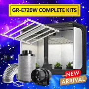 GROZY 2x2x2M Grow Tent GR-E 720W LED Light 6" Carbon Filter Fan Ventilation Kits