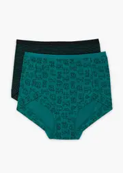 [Taking Shape] Taking Shape 2 Pack Bamboo Cat Briefs Size 30 in Print - Plus Size Women's Underwear Print