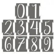 6 Inch Large Plastic Number Stencils, 20 Pcs, Wood