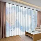 Red Star Ferris Wheel 3D Curtain Blockout Photo Printing Curtains Drape Fabric