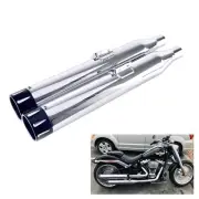 SHARKROAD 3.5" Slip On Mufflers Exhaust for 18- 25 Softail M8 Premium Chrome