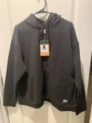 The North Face Womens Plus Sized Long PK Hoodie Full Zip Black White Heather 3X