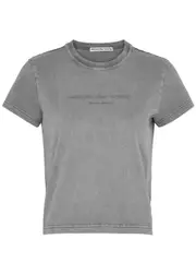 Alexander Wang Logo-embossed Cotton T-shirt - Grey - L (UK14 / L) L (UK14 / L)