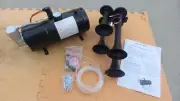 Quad Trumpet Air Horn 150PSI Compressor 3L Tank Kit Truck Car Train Loud Semi