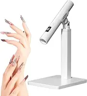 UV Led Nail Lamp | Professional UV Nails Light 360 Degree Rotating Bracket | Rechargeable Batteries Light with Display Screen for Nail Technicians