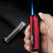 Slim Strip Gas Lighter Windproof Blue Flame Cigarette Turbine Torch Refillable