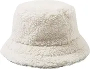 [Yannaky] Weave Visor Hat,Ladies Winter Cashmere Bucket Hat Cute and Warm Caps Hunting Fishing Hat Wide Brim Straw Hat Big Floppy Foldable Roll up Cap Beach Sun Hat UPF 50+ (Color : White, Size : One Size)