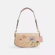 NWT Coach CU395 X Observed By Us Andrea Shoulder Bag In Signature Canvas Print