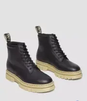 Dr. Martens Black Rikard 8i Contrast Sole Platform Leather Boots W 8/ M 7 NWOB