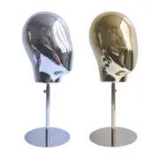 21 Inch Metal Adjustable Stand Mannequin Head for Wig Making Hat Display Holder
