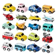 18 Pack Assorted Pull Back Cars and Airplanes Toy Set, Mini Die-cast Metal