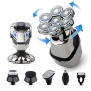 7D Cordless Men Shaver Hair Trimmer Men 5In1 Electric Head Shaver Razor Dry/Wet
