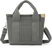 [DIYBGSH] Canvas Tote Bag with Zipper for Women Crossbody Bag Trendy Shoulder Handbag Satchel Hobo Bag Messenger Bag with Compartments
