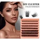DIY Individual Cluster Eyelashes for 98 Cluster/Box Lashes Extension