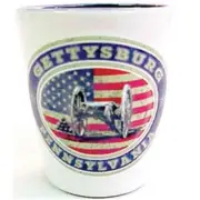 GETTYSBURG CANNON EMBOSSED SHOT GLASS SHOTGLASS NEW
