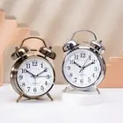 4 Inch Vintage Battery Alarm Clock with Twin Bell and Silent Operation