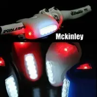 在飛比找蝦皮購物優惠-【7 LED 超大青蛙燈】 (送電池) 前燈 頭燈 後燈 尾