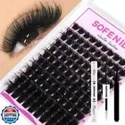 SOFENIDA Fluffy Lash Clusters Kit Thick 200D Lash Extension Kit 10-18mm Volum