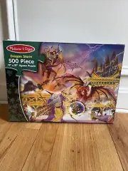 Melissa & Doug Dragon Storm Jigsaw Puzzle 500 Pc Fantasy Castle NEW SEALED