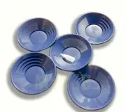 Lot of 5-14" Blue Gold Pans + Bottle Snuffer - Mining-Panning Kit-Prospecting