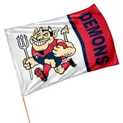 Melbourne Demons AFL Retro Mascot Design GAME DAY Pole Flag Banner
