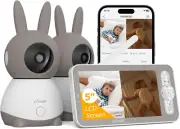 2K Baby Monitor with 2 Cameras, Wifi Video Monitor with 5 Inch HD LCD and 2 Way