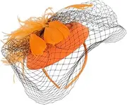 [SAFIGLE] Mesh Headband Fancy Dress Costume Sequin Dress Hat Women Hats for Tea Party Bridal Head Tea Party Hats Veil Cloak Dress Hats for Women Tea Hats for Women Berets Black