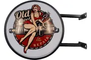 Old School Repair 1950 Biker Bar Lighting Wall Sign Light LED