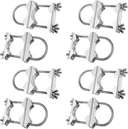 Mellisso 4X Double Antenna Mast Clamp V Jaw Block with U Bolts Heavy Duty Anti-Rust Mast to Mast Mount Bracket Kit for TV,CB,Ham