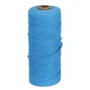 3mm x 109 Yard Peacock Blue Cotton Macrame Rope, 2 Strands Twisted Cotton Cord