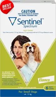 Spectrum Tasty Chews for Small Dogs 4-11kg (Green), 6 Pack
