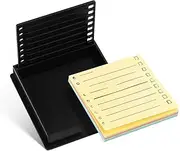 WEKAMOS 1 Set Notes Template Memo Pad Holder Sticker Notes Holder Note Holder for Desk Sticker Label Display Rack Sticker Display Stand Creative Note Holder Photo Stand Black Paper