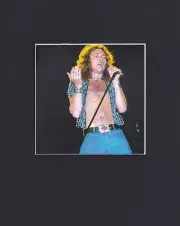 8X10" Matted Print Art Picture Led Zeppelin: Robert Plant On Stage