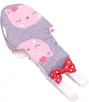 Mipcase Parrot Pigeon Bird Diaper Flight Suit Comfortable Adjustable Patterned Easy to Clean Grey