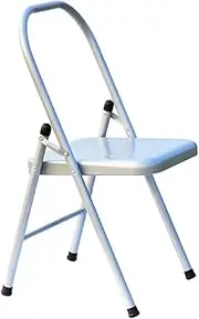 HONGXIAQRP Transform Your Yoga Practice with Our Reinforced Folding Chair. It's Perfect for backbends, Recovery Poses, and More.,Silver